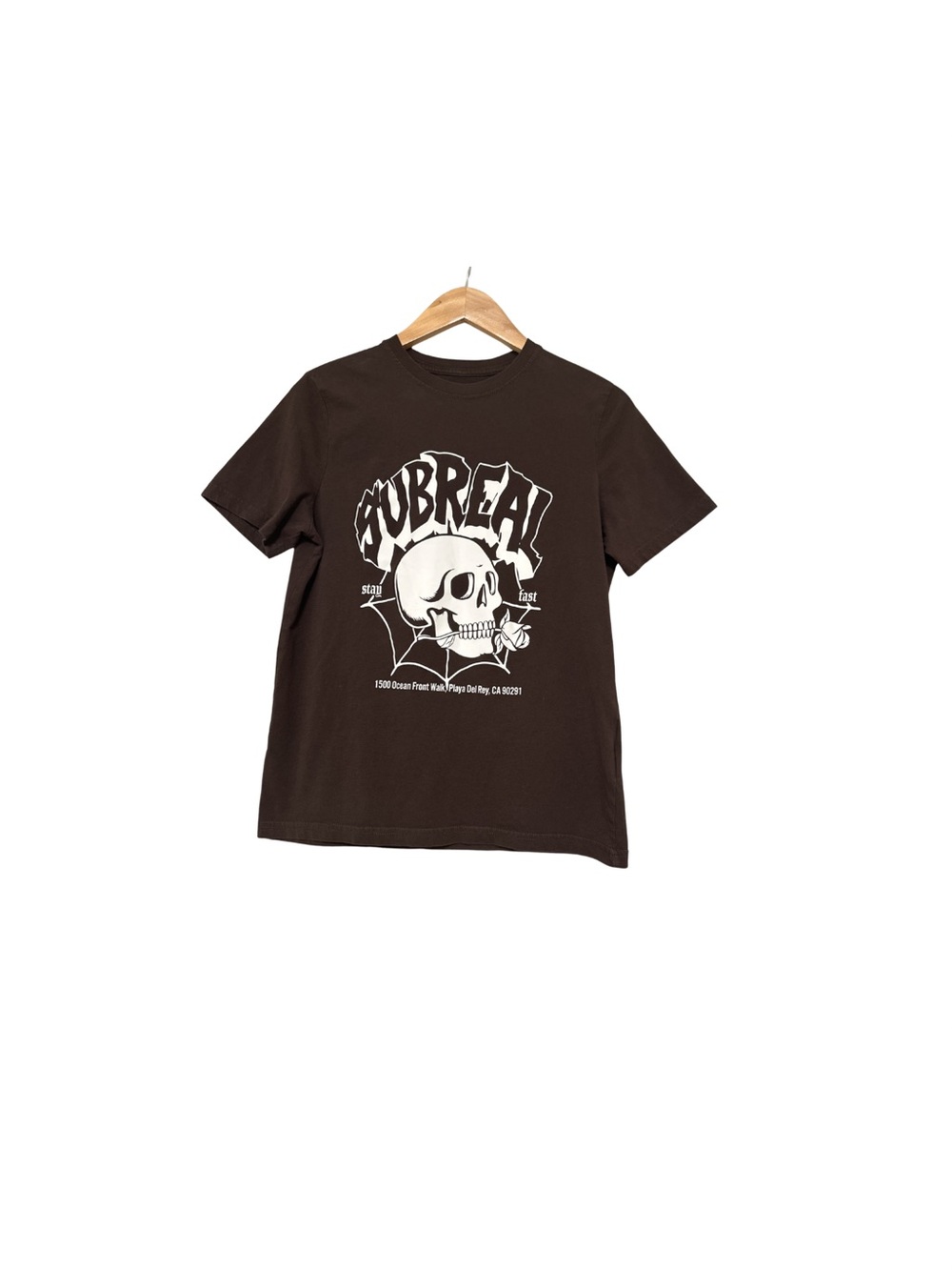 H&M Dark Brown Skull Graphic Tee Size 16/18